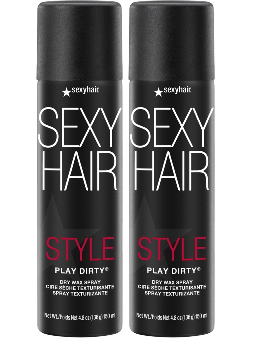 Sexy Hair Style Play Dirty Dry Wax Spray 4.8 oz 2 Pack